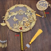 Quạt Tròn Cô Dâu Cổ Điển | Phụ Kiện Chụp Cưới Áo Dài Độc Đáo - thumbnail 14
