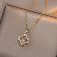 Vòng Cổ Thép Titan Mặt Cỏ Bốn Lá | Phụ Kiện May Mắn Cho Nữ - thumbnail 9