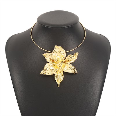 Vòng Cổ Choker Hoa To Hợp Kim Âu Mỹ | Trang Sức Mê Áo Dài