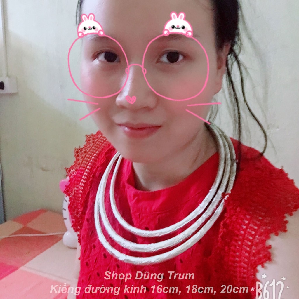 Kiềng Bạc Tròn Cổ Điển | Phụ Kiện Chụp Ảnh Áo Dài Ấn Tượng - ảnh chi tiết 2