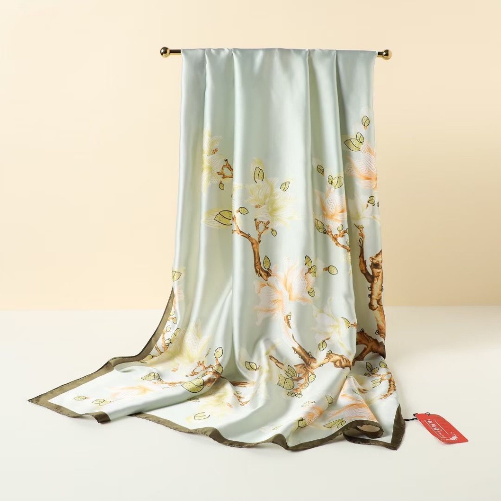 Khăn Lụa Mỏng Mùa Xuân Cao Cấp 180x90cm | Phụ Kiện Mê Áo Dài - ảnh chi tiết 4