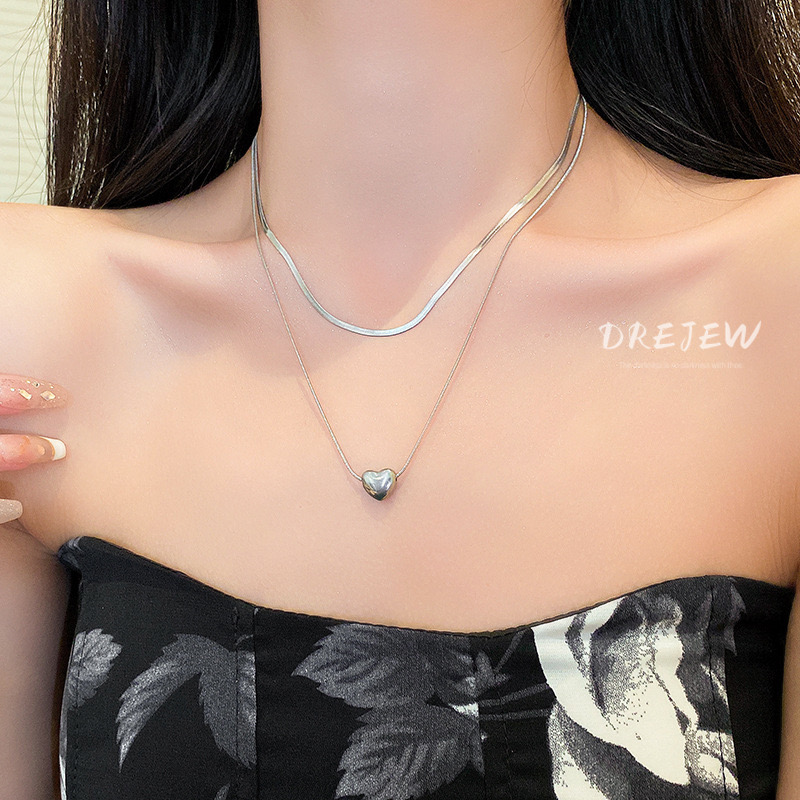 Vòng Cổ 2 Lớp Mặt Trái Tim Xương Rắn Sang Trọng | Trang Sức Mê Áo Dài - ảnh chi tiết 5