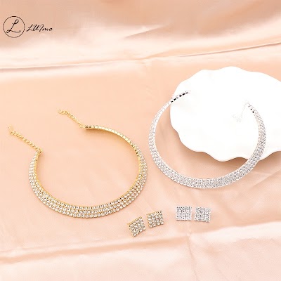 Combo 4 Món Trang Sức Đính Đá Lấp Lánh | Phụ Kiện Mặc Áo Dài Mê Áo Dài