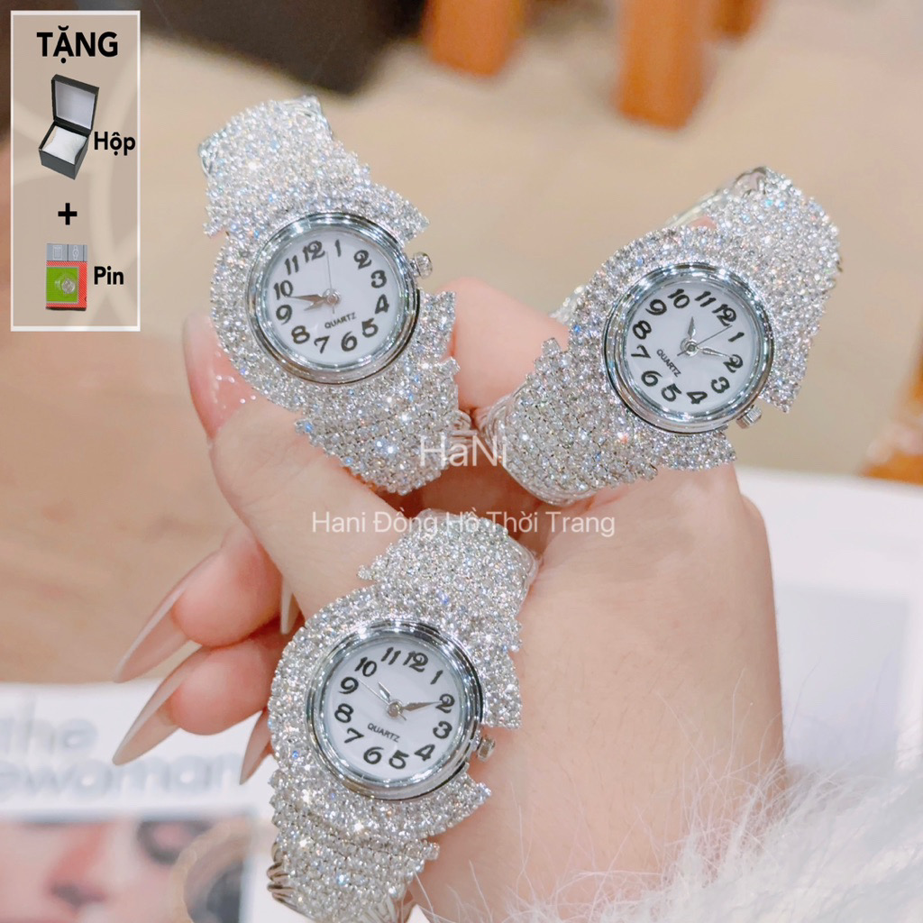 [MUA 1 TẶNG 2] Đồng Hồ Nữ Gossie Lắc C Đính Đá Sang Trọng 2 Màu Lựa Chọn - ảnh chi tiết 2