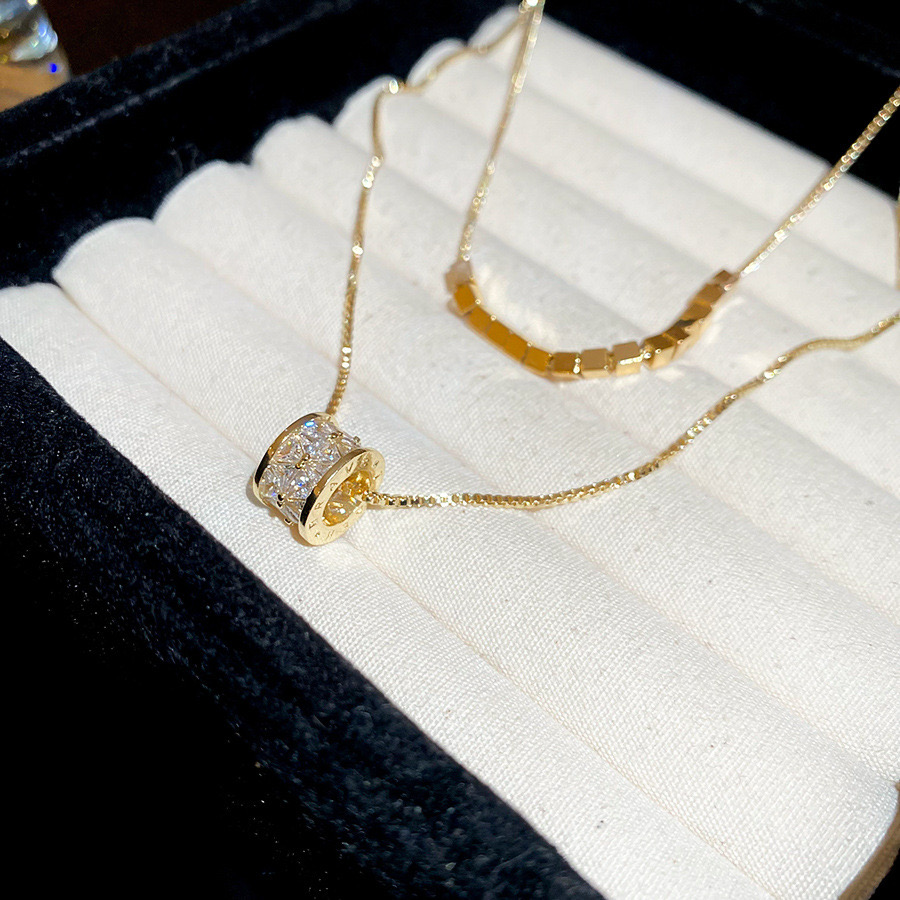 Vòng Cổ Mạ Zircon Hai Lớp | Trang Sức Dainty Cao Cấp Cho Áo Dài - ảnh chính
