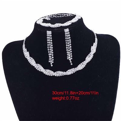 Bộ 3 Trang Sức Pha Lê Dự Tiệc Cưới | Phụ Kiện Áo Dài - Mê Áo Dài
