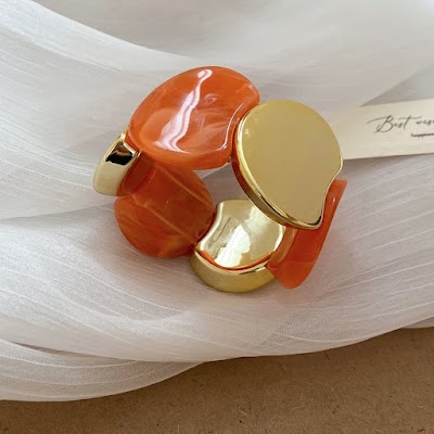 Vòng Tay Acrylic Nối Tròn Phong Cách Âu Mỹ | Phụ Kiện Mê Áo Dài Cá Tính