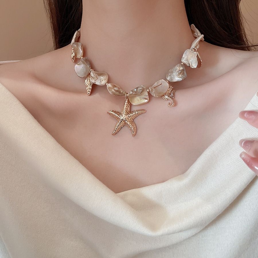 Vòng Cổ Vỏ Sò Sao Biển Bohemian | Phụ Kiện Chụp Ảnh Áo Dài Ngoài Trời - ảnh chi tiết 3