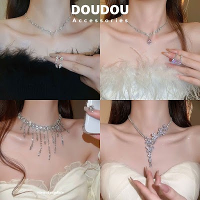 Bộ Vòng Cổ Kim Cương Lấp Lánh | Phụ Kiện Áo Dài Sang Trọng - Mê Áo Dài