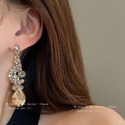 Bộ Vòng Cổ Giọt Nước Rỗng Đính Đá | Trang Sức Mặc Áo Dài Mê Áo Dài