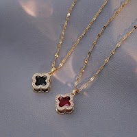 Vòng Cổ Thép Titan Mặt Cỏ Bốn Lá | Phụ Kiện May Mắn Cho Nữ - thumbnail 8