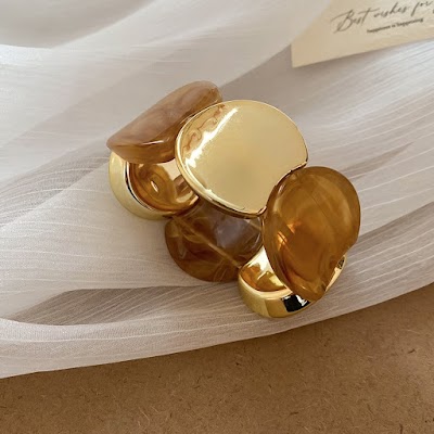 Vòng Tay Acrylic Nối Tròn Phong Cách Âu Mỹ | Phụ Kiện Mê Áo Dài Cá Tính