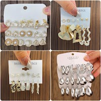 Set Khuyên Tai Bạc Phong Cách Hàn Quốc | Phụ Kiện Mê Áo Dài Tinh Tế