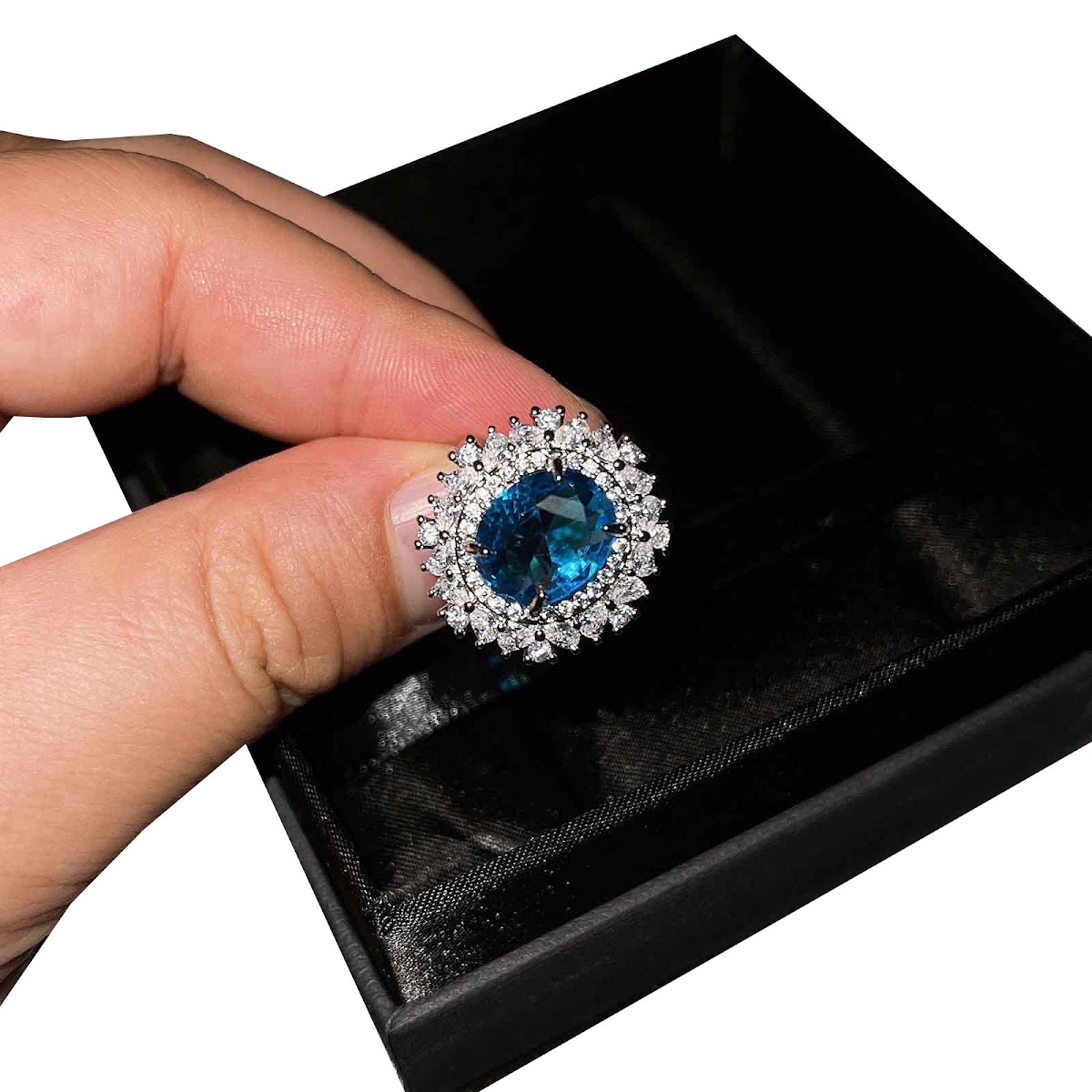Bộ Trang Sức Zircon Xanh Cổ Điển | Phụ Kiện Áo Dài - Mê Áo Dài - ảnh chi tiết 8