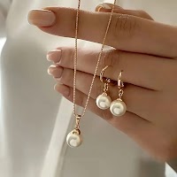 Bộ Trang Sức Vòng Cổ Bông Tai Ngoc Trai Sang Trọng | Phụ Kiện Áo Dài - Mê Áo Dài - thumbnail 2