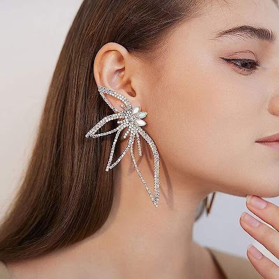 Bông tai vuông đá nhân tạo phong cách âu mỹ , kiểu dáng độc đáo cá tính