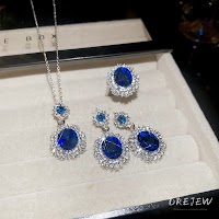 Bộ Trang Sức Đá Quý Xanh Hình Bầu Dục Cao Cấp | Phụ Kiện Mê Áo Dài Sang Trọng - thumbnail 3