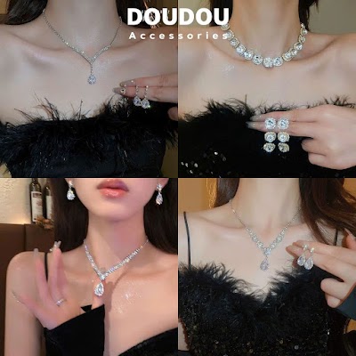 Bộ Vòng Cổ Kim Cương Lấp Lánh | Phụ Kiện Áo Dài Sang Trọng - Mê Áo Dài