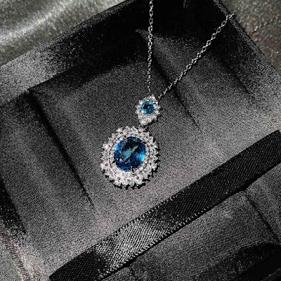 Bộ Trang Sức Zircon Xanh Cổ Điển | Phụ Kiện Áo Dài - Mê Áo Dài
