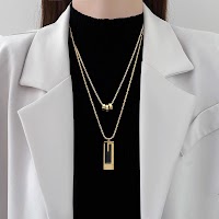 Vòng Cổ Hai Lớp Hình Học Thời Trang | Phụ Kiện Cá Tính Dài - thumbnail 3