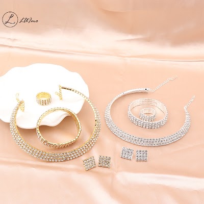 Combo 4 Món Trang Sức Đính Đá Lấp Lánh | Phụ Kiện Mặc Áo Dài Mê Áo Dài