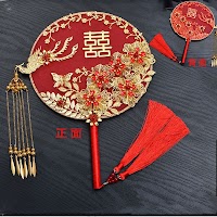 Quạt Tròn Cô Dâu Cổ Điển | Phụ Kiện Chụp Cưới Áo Dài Độc Đáo - thumbnail 9