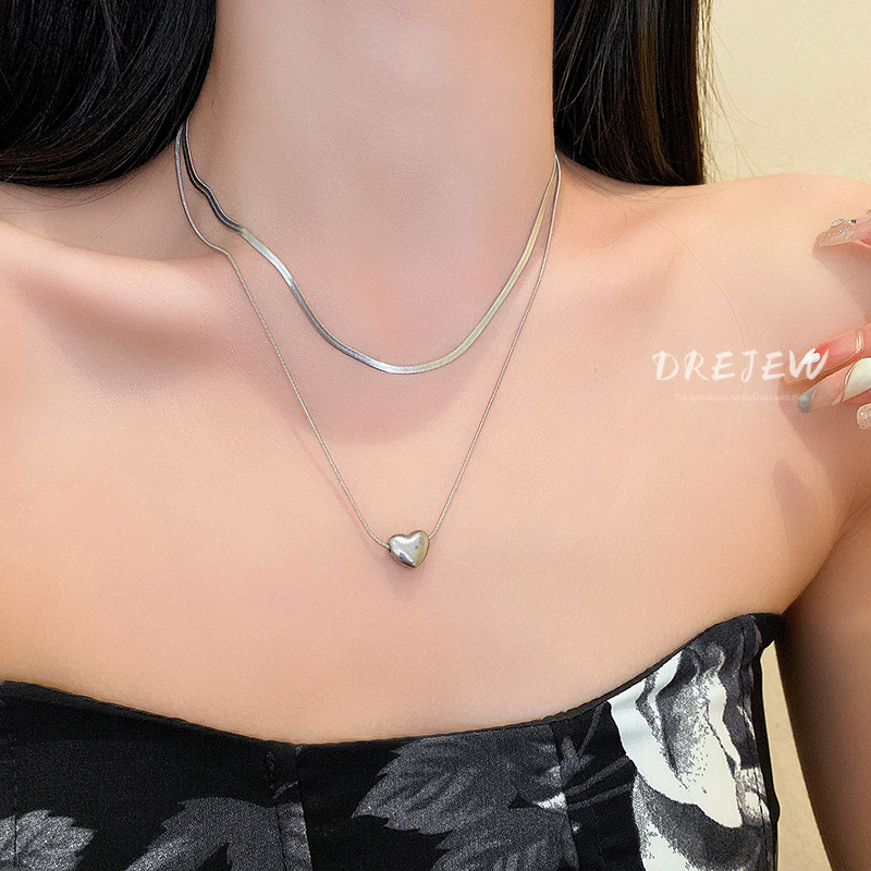 Vòng Cổ 2 Lớp Mặt Trái Tim Xương Rắn Sang Trọng | Trang Sức Mê Áo Dài - ảnh chi tiết 7