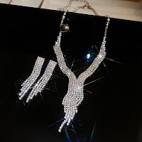 Bộ Vòng Cổ & Bông Tai Kim Cương Nhẹ Sang Trọng Không Dị Ứng Âu Mỹ - thumbnail 5