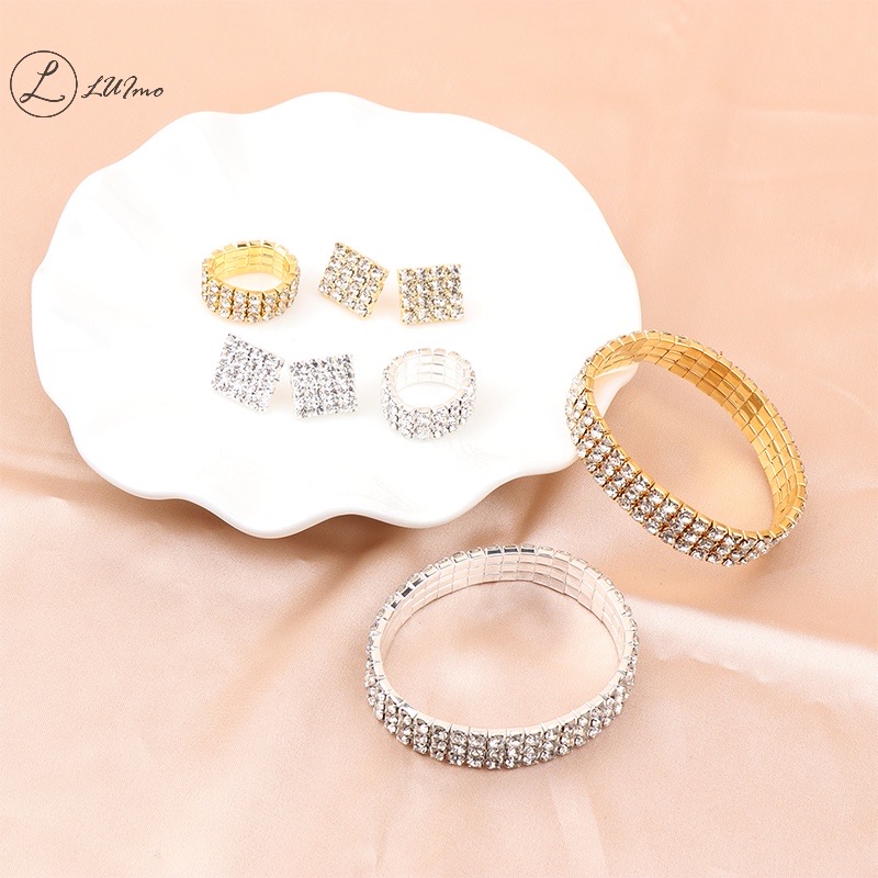 Combo 4 Món Trang Sức Đính Đá Lấp Lánh | Phụ Kiện Mặc Áo Dài Mê Áo Dài - ảnh chi tiết 4