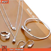Bộ trang sức 4 món giọt nước công