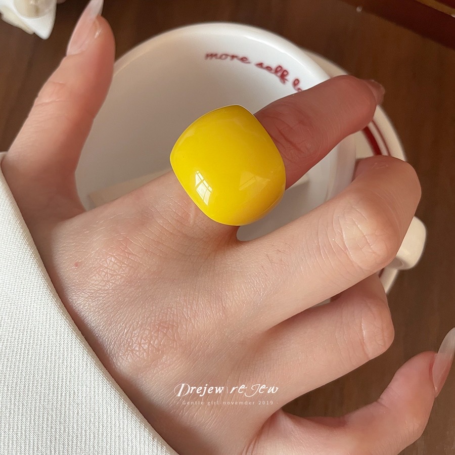 Nhẫn Vuông Nhựa Phong Cách Âu Mỹ | Chủ Đề Rừng Độc Đáo Cho Áo Dài - ảnh chi tiết 3
