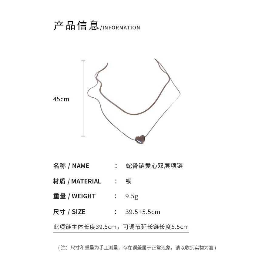 Vòng Cổ 2 Lớp Mặt Trái Tim Xương Rắn Sang Trọng | Trang Sức Mê Áo Dài - ảnh chi tiết 9