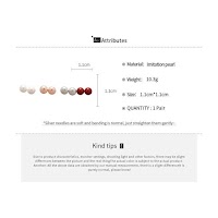 AWNGD 3 / 6 Đôi Bông Tai Giả, Bông Tai Champagne Sang Trọng Đơn Giản, Kích Cỡ Khác Nhau Nhẹ Tai Trang Sức Thời Trang Nữ - thumbnail 2