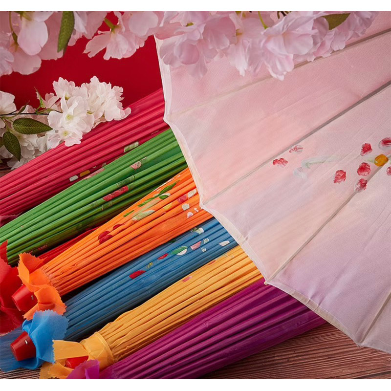 Dù Vải Lục Giác Cổ Trang Cán Gỗ | Phụ Kiện Chụp Ảnh Áo Dài Mê Áo Dài - ảnh chi tiết 2