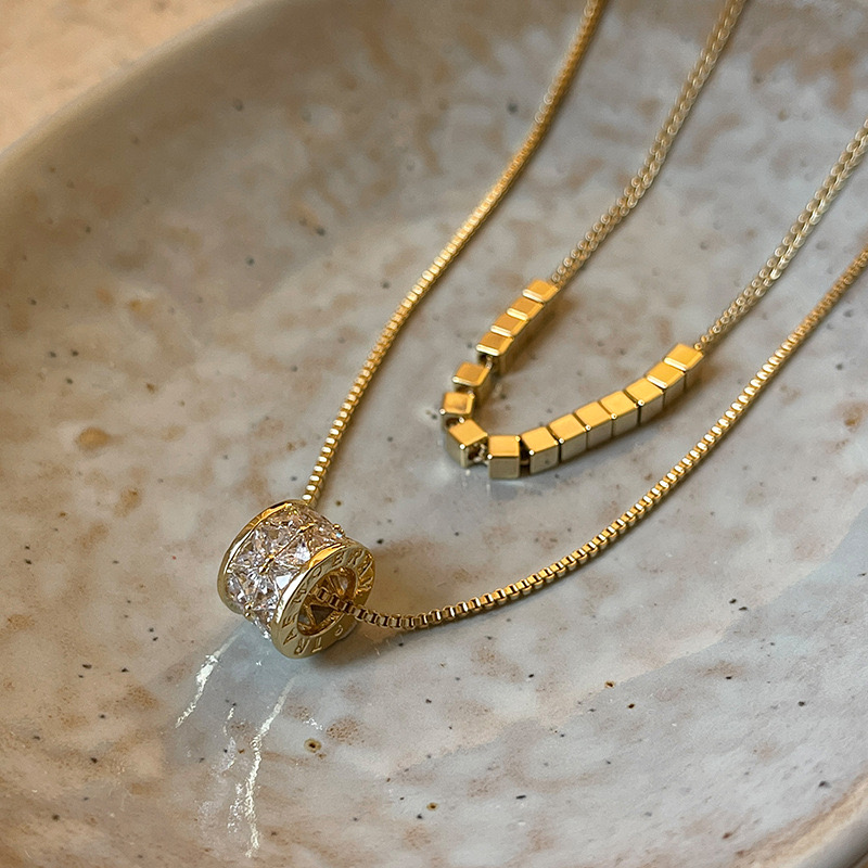 Vòng Cổ Mạ Zircon Hai Lớp | Trang Sức Dainty Cao Cấp Cho Áo Dài - ảnh chi tiết 9