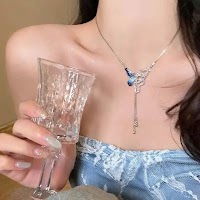 Dây Chuyền Nữ Hình Bướm Trái Tim Thanh Lịch | Phụ Kiện Áo Dài Tinh Tế