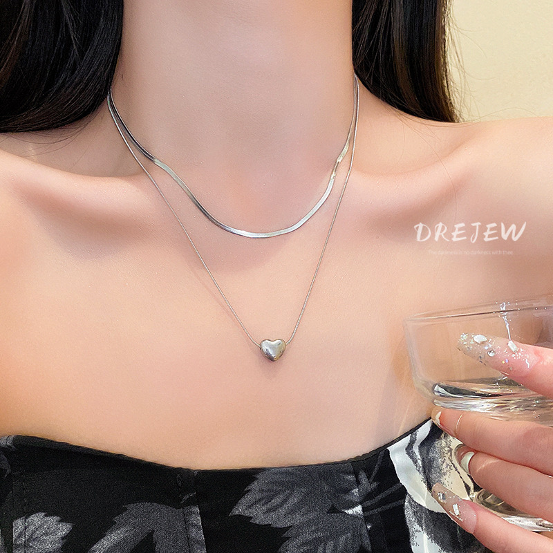 Vòng Cổ 2 Lớp Mặt Trái Tim Xương Rắn Sang Trọng | Trang Sức Mê Áo Dài - ảnh chính