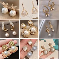 50 Kiểu Bông Tai Cô Gái Hàn Quốc Bông Tai Ngọc Trai Bông Tai Hình Học Không Đều Vòng Giọt Nước Bông Tai Ngọc Trai