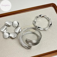 Vòng tay nữ vintage hình học mở, phóng đại không đều, nhiều lớp - thumbnail 10