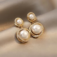 50 Kiểu Bông Tai Cô Gái Hàn Quốc Bông Tai Ngọc Trai Bông Tai Hình Học Không Đều Vòng Giọt Nước Bông Tai Ngọc Trai - thumbnail 11