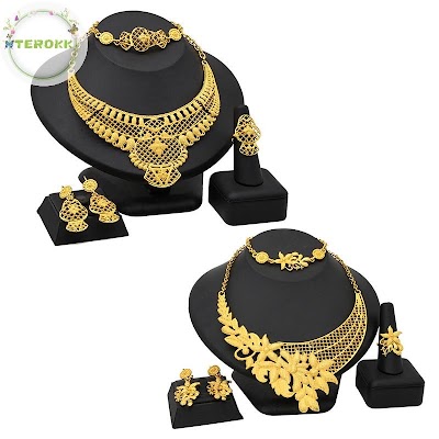 Bộ Trang Sức Mạ Vàng 24k Sang Trọng | Phụ Kiện Mặc Áo Dài - Mê Áo Dài