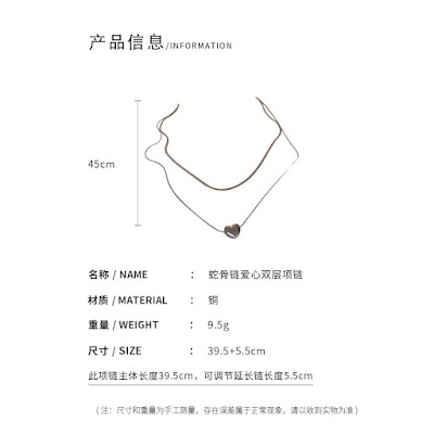 Vòng Cổ 2 Lớp Mặt Trái Tim Xương Rắn Sang Trọng | Trang Sức Mê Áo Dài