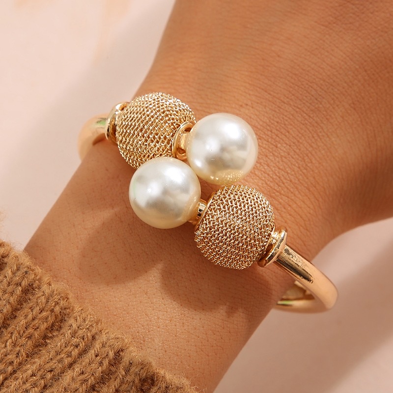 Vòng tay nữ vintage hình học mở, phóng đại không đều, nhiều lớp - ảnh chi tiết 20