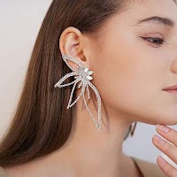 Bông tai vuông đá nhân tạo phong cách âu mỹ , kiểu dáng độc đáo cá tính - thumbnail 2