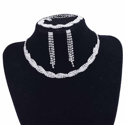 Bộ 3 Trang Sức Pha Lê Dự Tiệc Cưới | Phụ Kiện Áo Dài - Mê Áo Dài