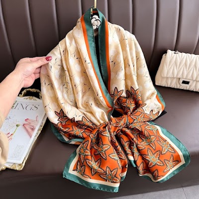 Khăn Lụa In Họa Tiết Thời Trang Cao Cấp | Phụ Kiện Mê Áo Dài