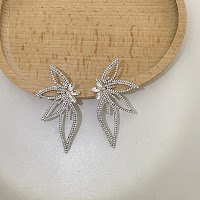 Bông tai hoa kim cương phóng đại S925 Bông tai tính khí cá tính dành cho nữ - thumbnail 10