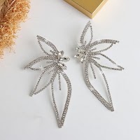 Bông tai hoa kim cương phóng đại S925 Bông tai tính khí cá tính dành cho nữ - thumbnail 9