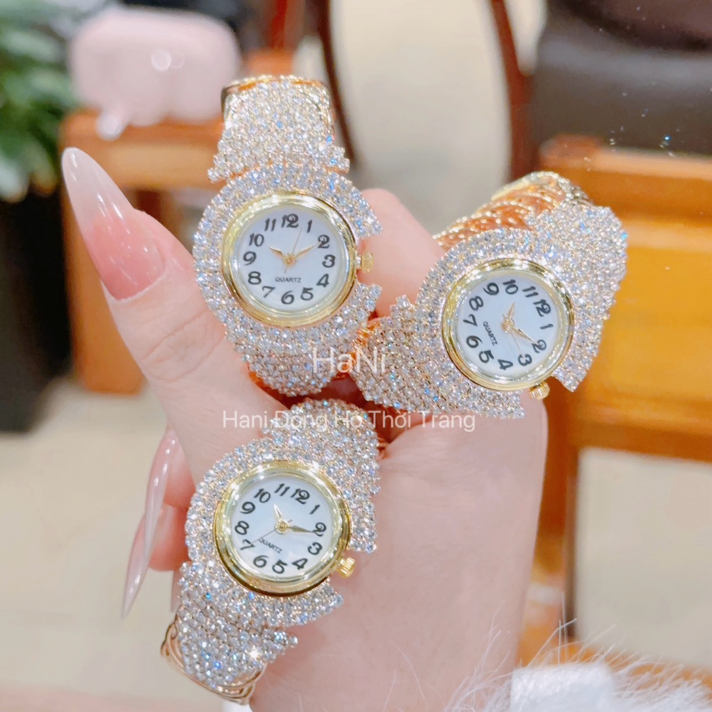 [MUA 1 TẶNG 2] Đồng Hồ Nữ Gossie Lắc C Đính Đá Sang Trọng 2 Màu Lựa Chọn - ảnh chi tiết 3