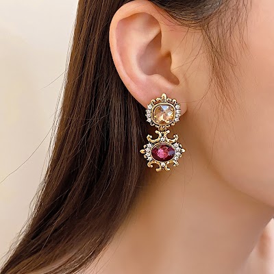 Bộ Vòng Cổ Kim Cương Vuông Cổ Điển | Phụ Kiện Áo Dài Phong Cách Cung Đình
